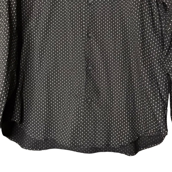 John Varvatos USA Cotton Button Up Long Sleeve Shirt Daisy Pattern Men’s Medium - Picture 5 of 12